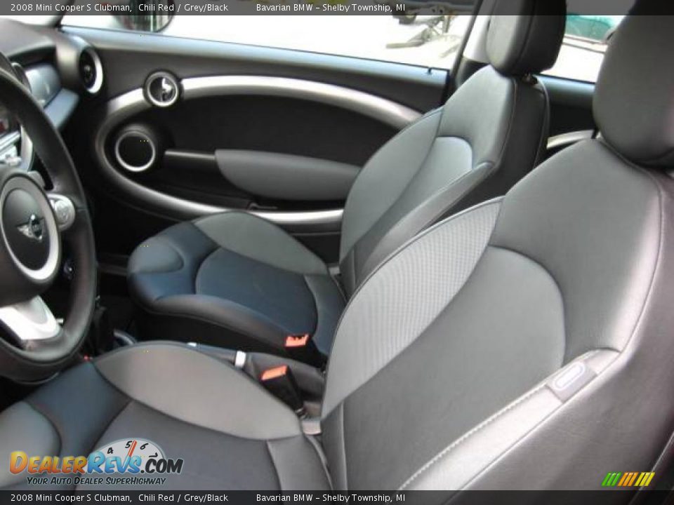 2008 Mini Cooper S Clubman Chili Red / Grey/Black Photo #14