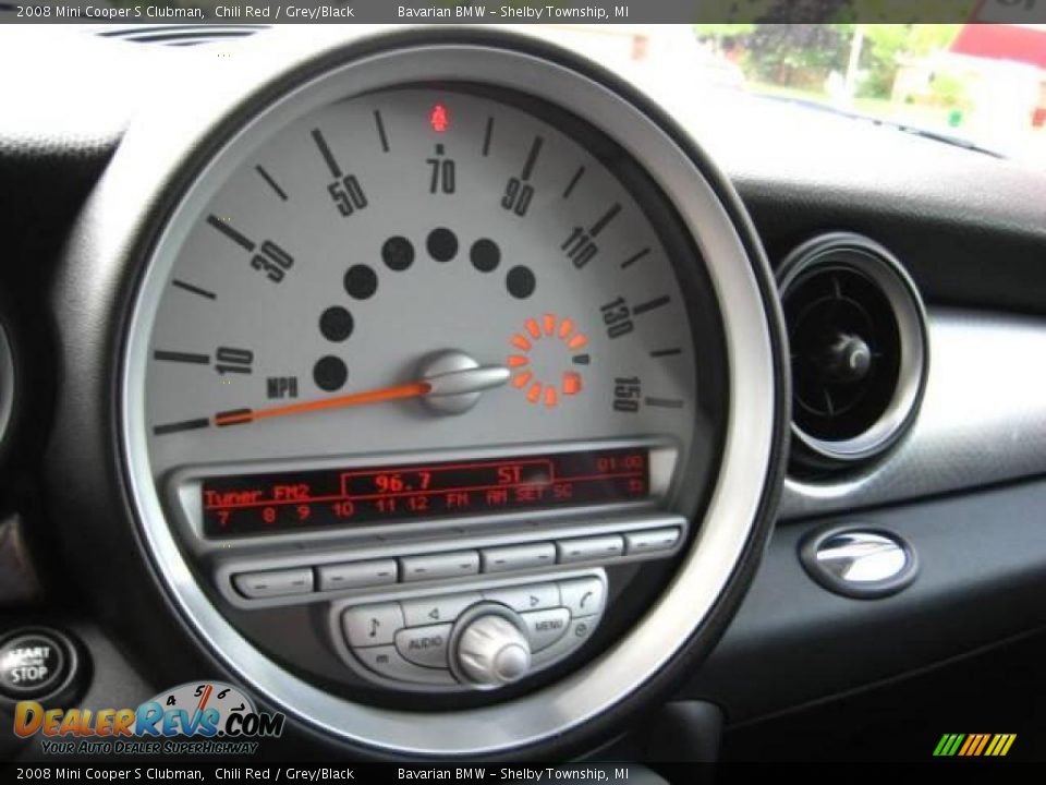 2008 Mini Cooper S Clubman Chili Red / Grey/Black Photo #19