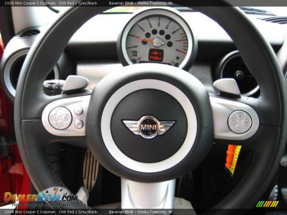 2008 Mini Cooper S Clubman Chili Red / Grey/Black Photo #20