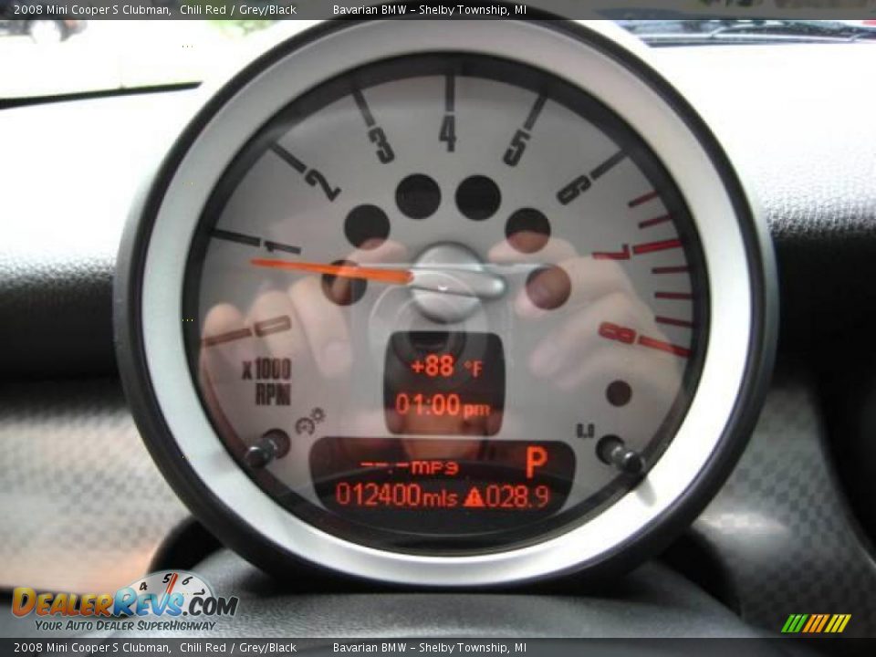 2008 Mini Cooper S Clubman Chili Red / Grey/Black Photo #21