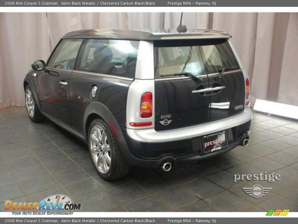 2008 Mini Cooper S Clubman Astro Black Metallic / Checkered Carbon Black/Black Photo #3