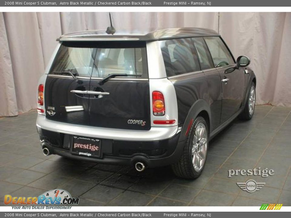 2008 Mini Cooper S Clubman Astro Black Metallic / Checkered Carbon Black/Black Photo #4