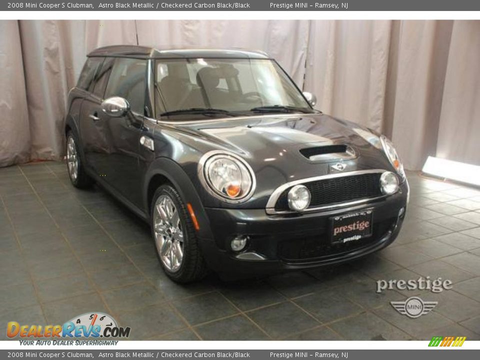 2008 Mini Cooper S Clubman Astro Black Metallic / Checkered Carbon Black/Black Photo #6