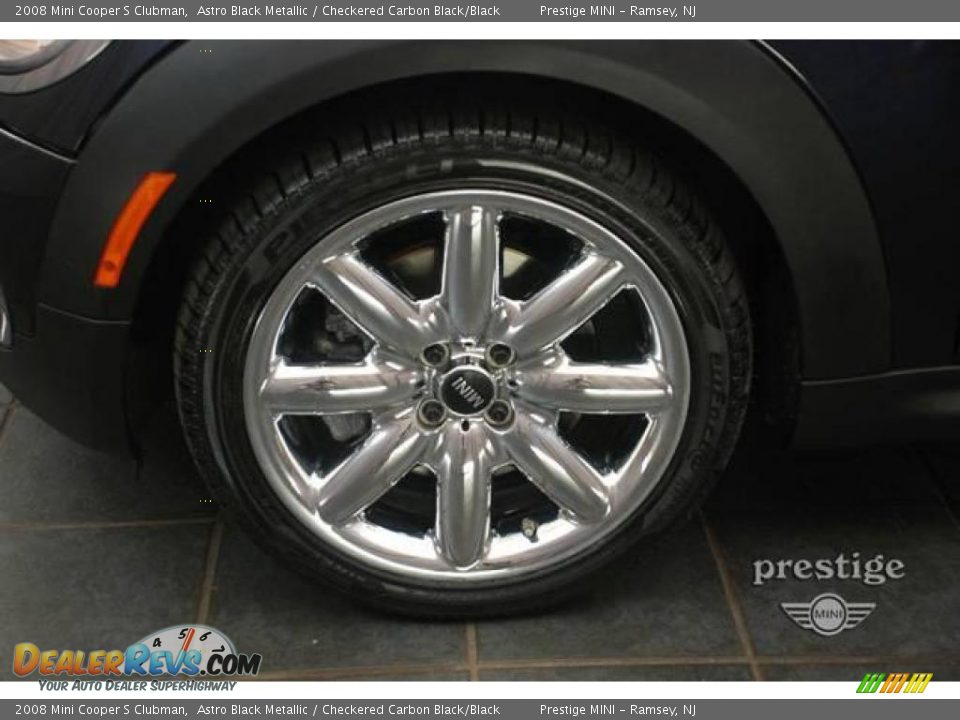 2008 Mini Cooper S Clubman Astro Black Metallic / Checkered Carbon Black/Black Photo #7