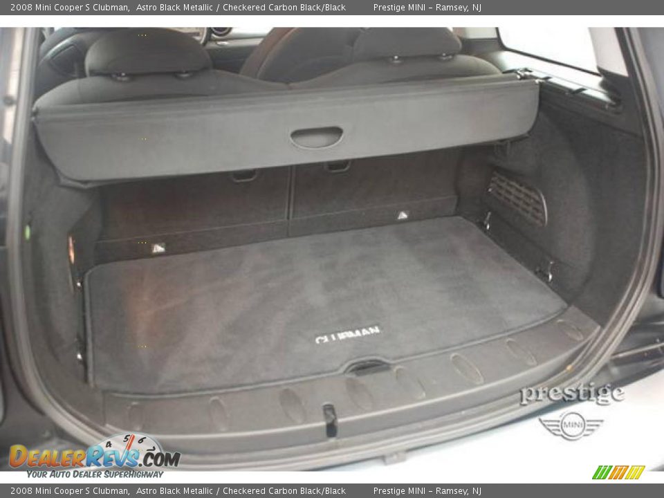 2008 Mini Cooper S Clubman Astro Black Metallic / Checkered Carbon Black/Black Photo #8