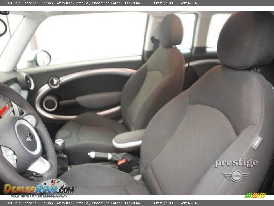 2008 Mini Cooper S Clubman Astro Black Metallic / Checkered Carbon Black/Black Photo #9