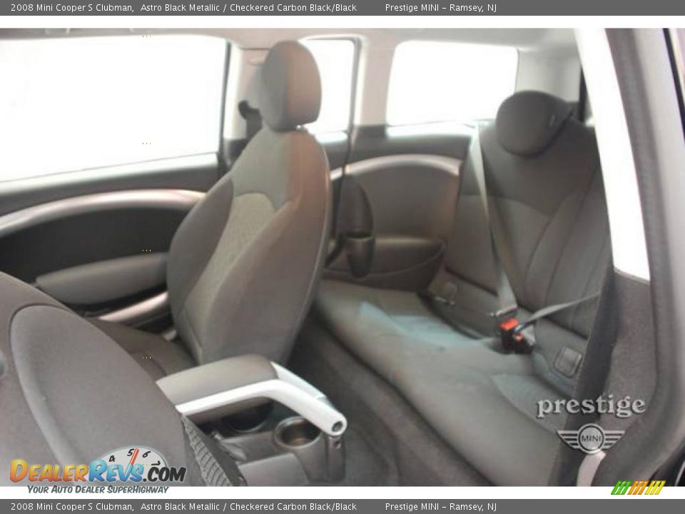 2008 Mini Cooper S Clubman Astro Black Metallic / Checkered Carbon Black/Black Photo #10