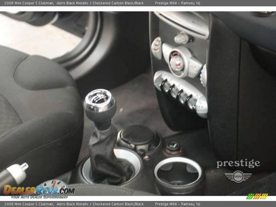 2008 Mini Cooper S Clubman Astro Black Metallic / Checkered Carbon Black/Black Photo #15