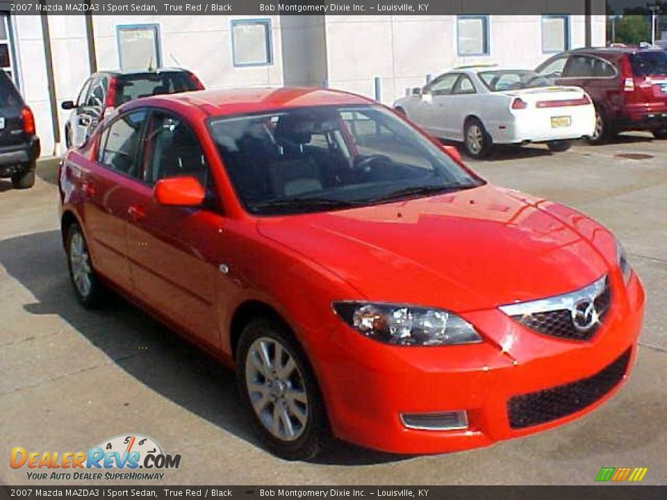 2007 Mazda MAZDA3 i Sport Sedan True Red / Black Photo #4