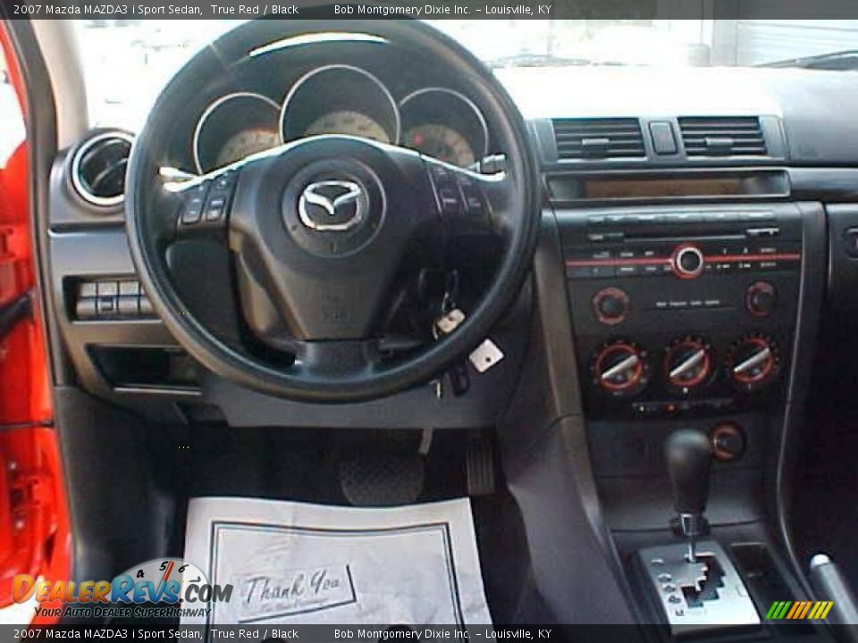 2007 Mazda MAZDA3 i Sport Sedan True Red / Black Photo #7