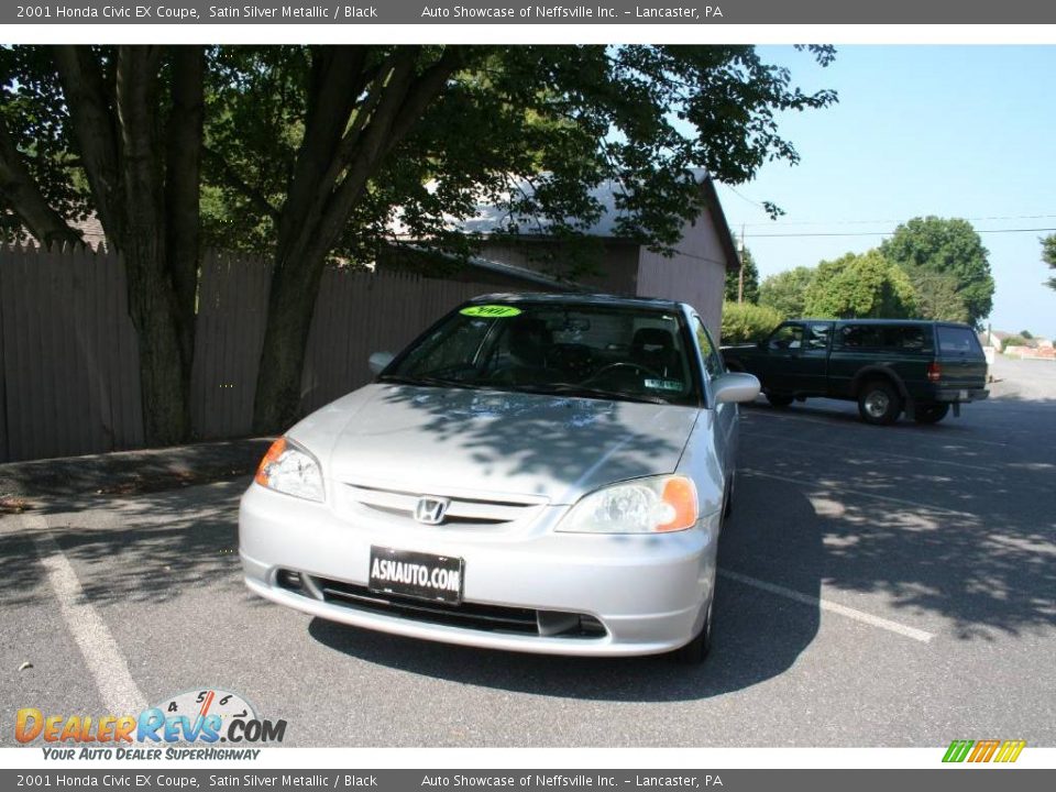 2001 Honda Civic EX Coupe Satin Silver Metallic / Black Photo #2