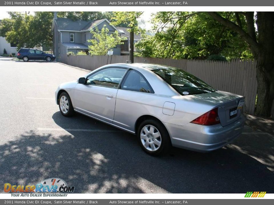 2001 Honda Civic EX Coupe Satin Silver Metallic / Black Photo #3