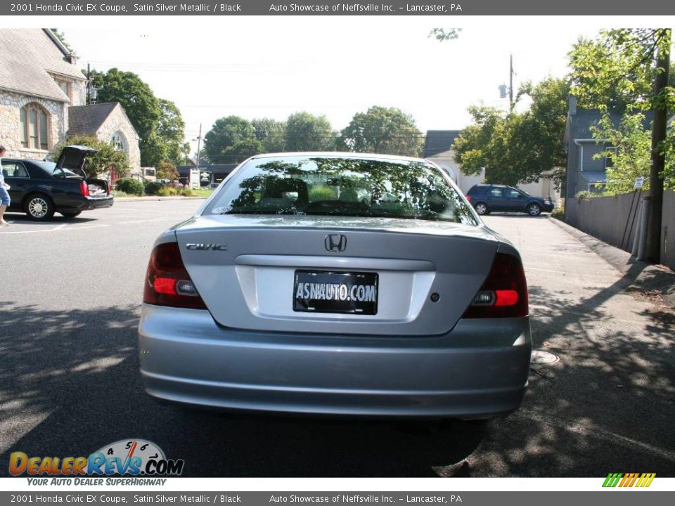 2001 Honda Civic EX Coupe Satin Silver Metallic / Black Photo #4