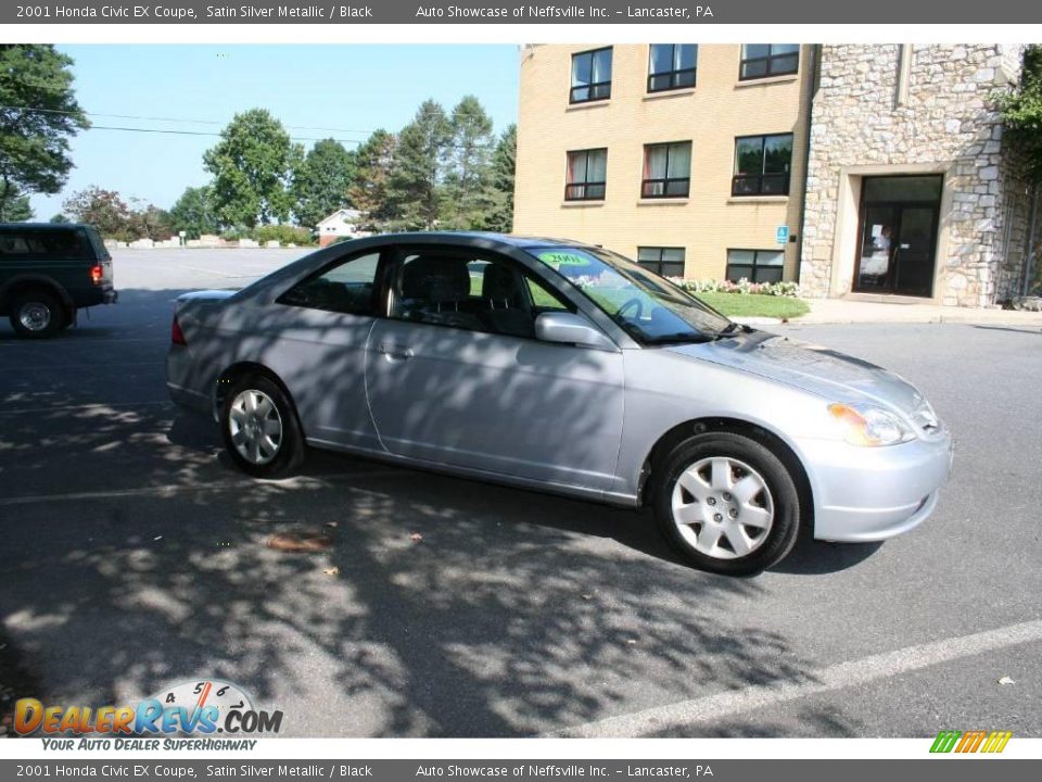 2001 Honda Civic EX Coupe Satin Silver Metallic / Black Photo #5