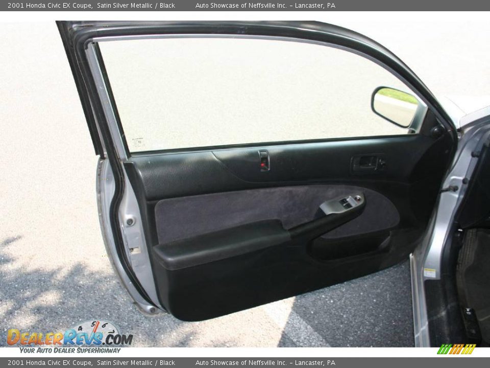 2001 Honda Civic EX Coupe Satin Silver Metallic / Black Photo #6