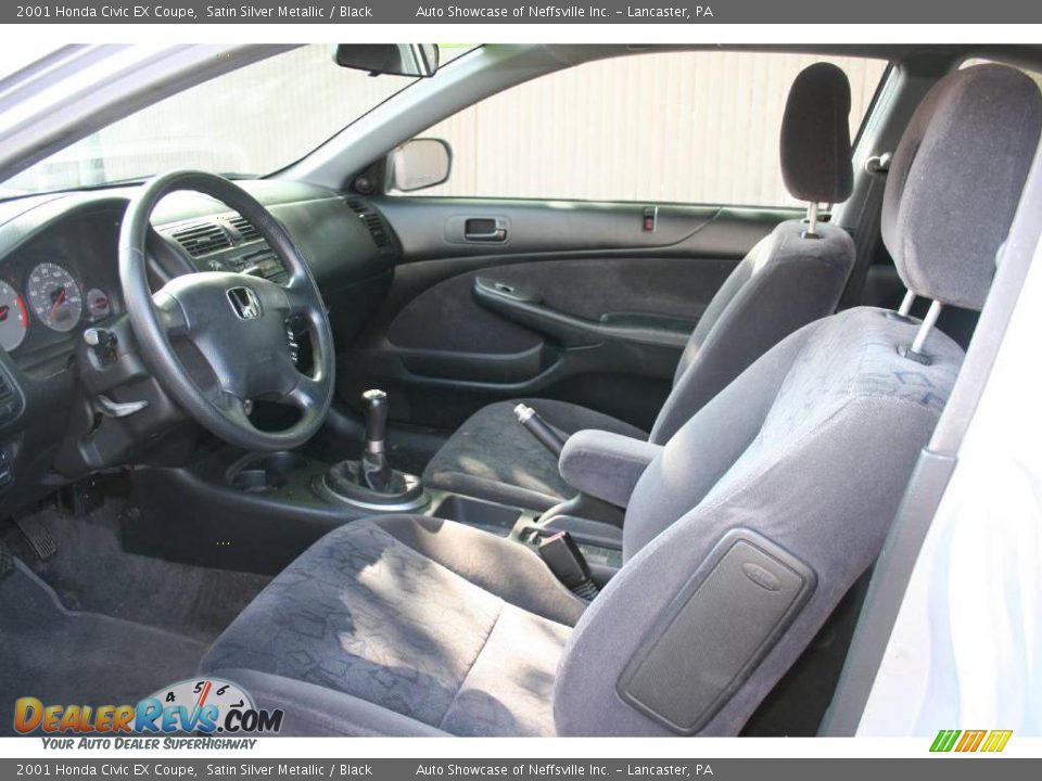2001 Honda Civic EX Coupe Satin Silver Metallic / Black Photo #8