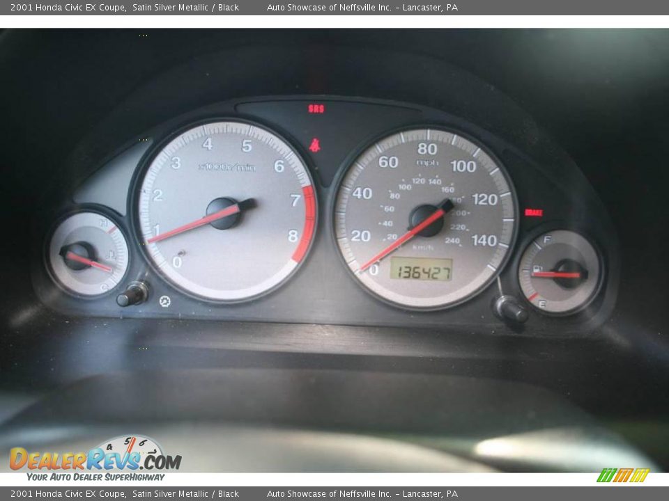 2001 Honda Civic EX Coupe Satin Silver Metallic / Black Photo #9
