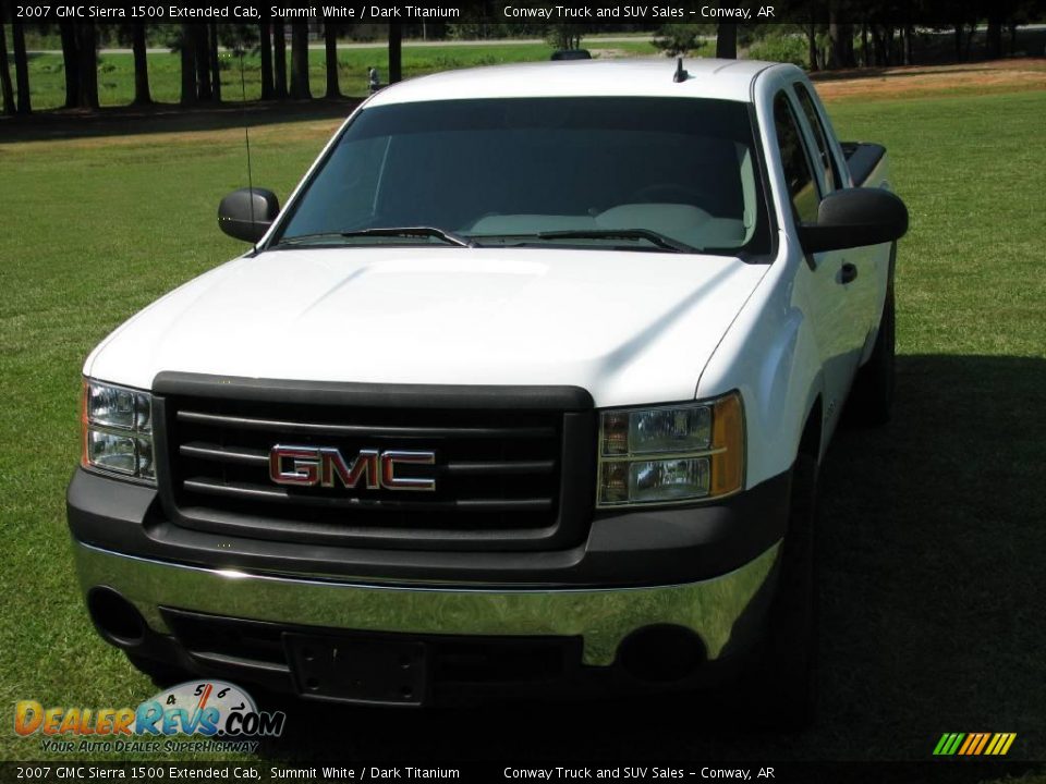 2007 GMC Sierra 1500 Extended Cab Summit White / Dark Titanium Photo #3