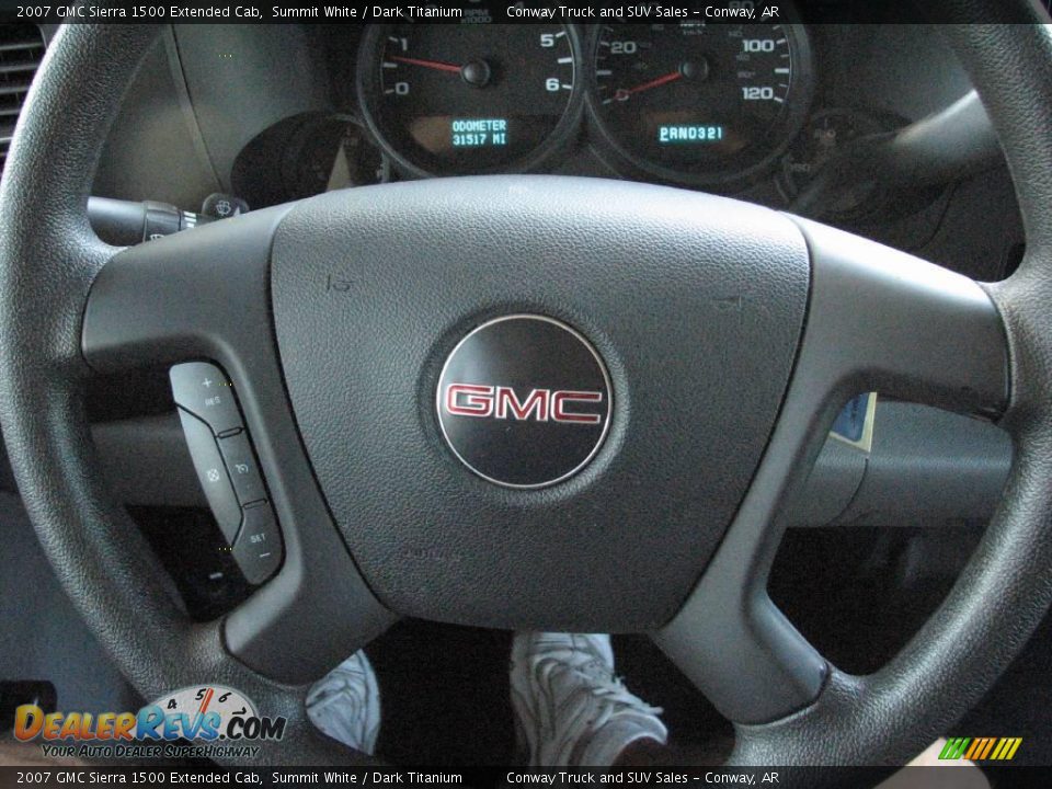 2007 GMC Sierra 1500 Extended Cab Summit White / Dark Titanium Photo #7