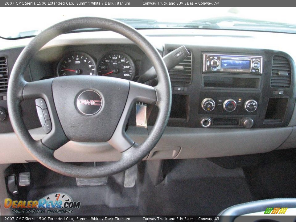 2007 GMC Sierra 1500 Extended Cab Summit White / Dark Titanium Photo #9