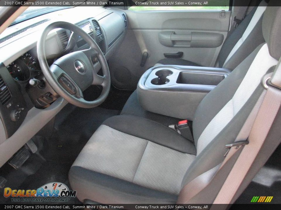 2007 GMC Sierra 1500 Extended Cab Summit White / Dark Titanium Photo #10