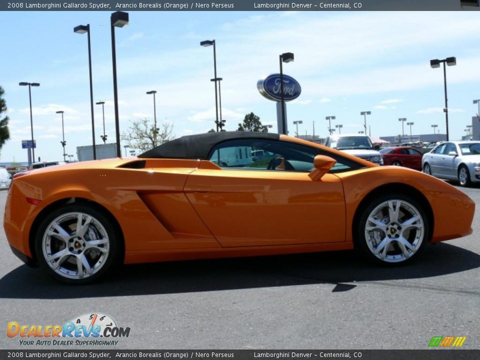 2008 Lamborghini Gallardo Spyder Arancio Borealis (Orange) / Nero Perseus Photo #5