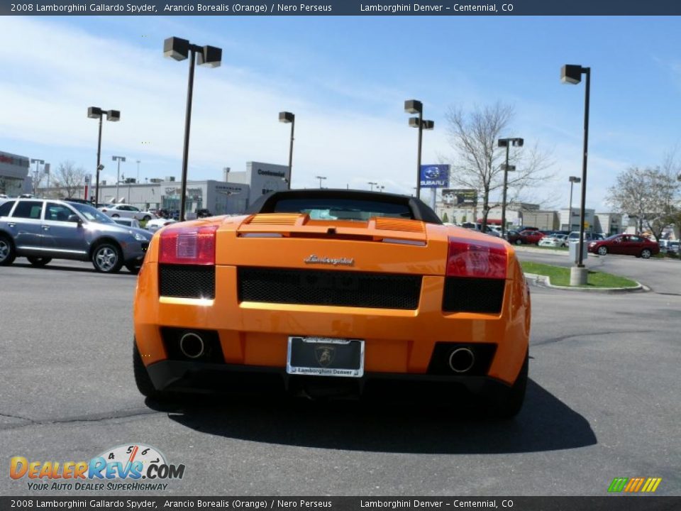 2008 Lamborghini Gallardo Spyder Arancio Borealis (Orange) / Nero Perseus Photo #6