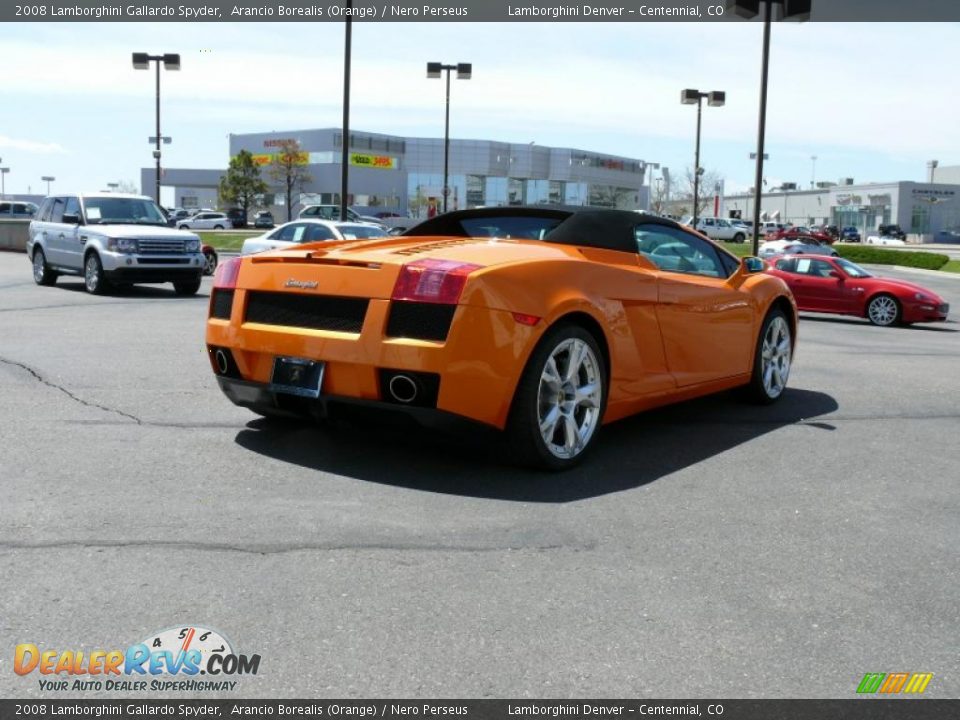 2008 Lamborghini Gallardo Spyder Arancio Borealis (Orange) / Nero Perseus Photo #7