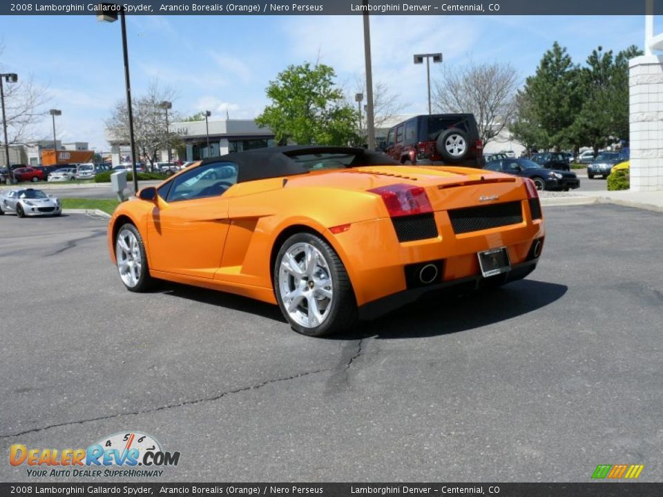 2008 Lamborghini Gallardo Spyder Arancio Borealis (Orange) / Nero Perseus Photo #8