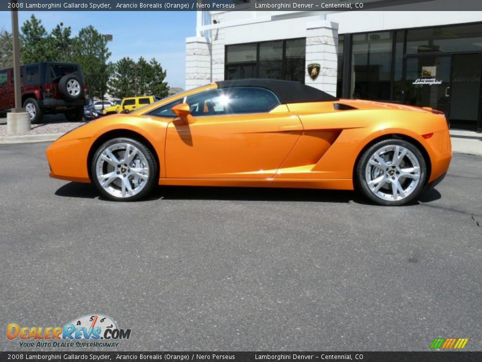 2008 Lamborghini Gallardo Spyder Arancio Borealis (Orange) / Nero Perseus Photo #9