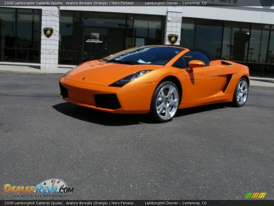 2008 Lamborghini Gallardo Spyder Arancio Borealis (Orange) / Nero Perseus Photo #10