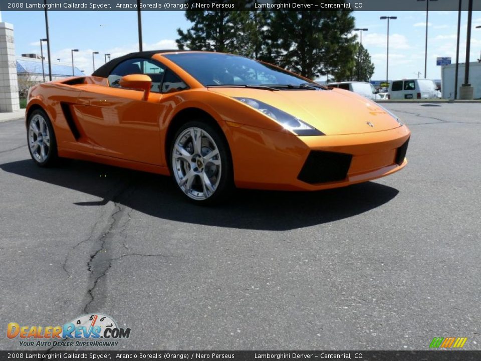 2008 Lamborghini Gallardo Spyder Arancio Borealis (Orange) / Nero Perseus Photo #12