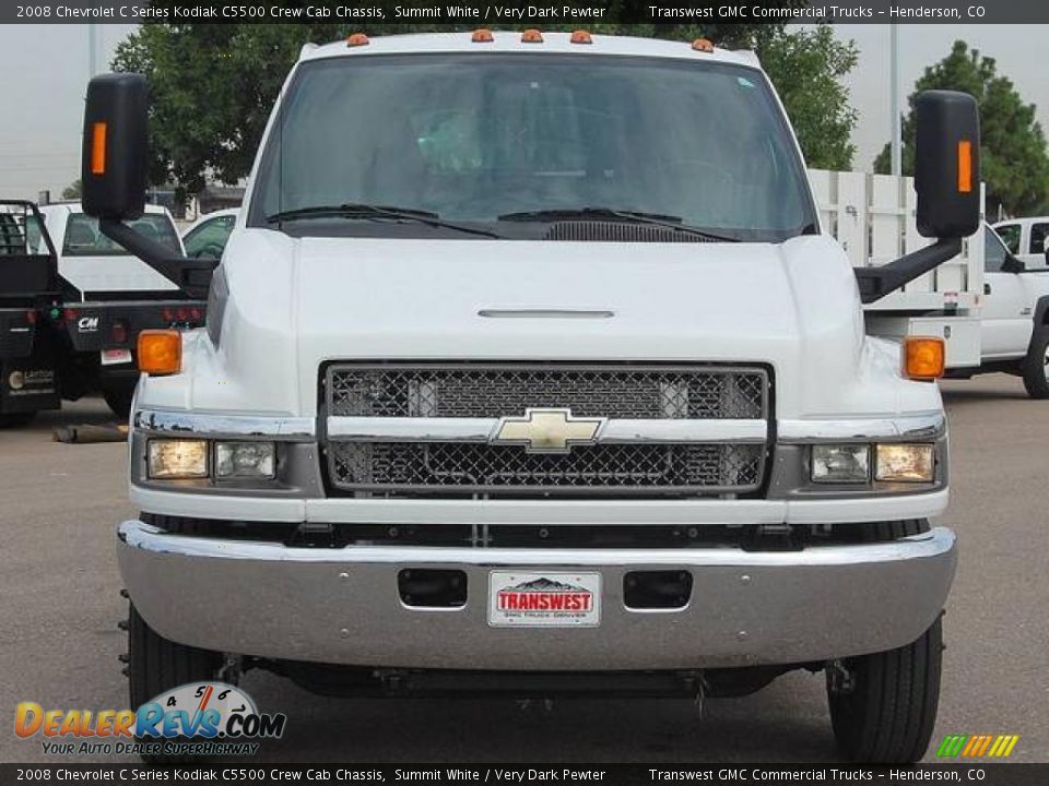 2008 Chevrolet C Series Kodiak C5500 Crew Cab Chassis Summit White / Very Dark Pewter Photo #2