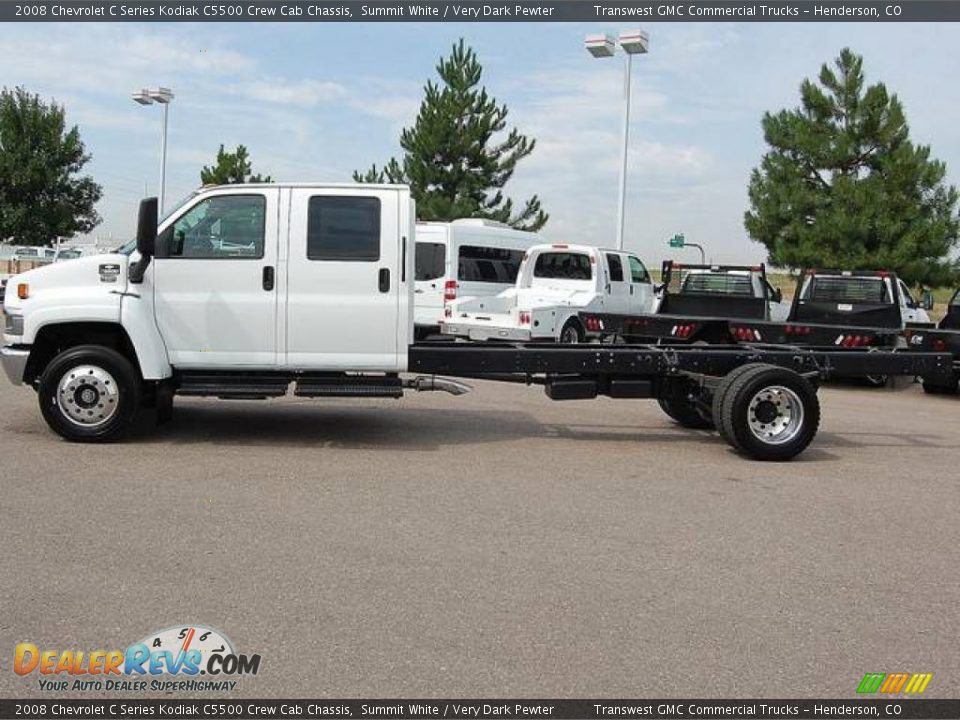 2008 Chevrolet C Series Kodiak C5500 Crew Cab Chassis Summit White / Very Dark Pewter Photo #4