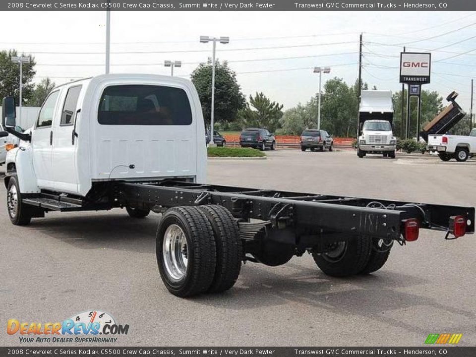 2008 Chevrolet C Series Kodiak C5500 Crew Cab Chassis Summit White / Very Dark Pewter Photo #5