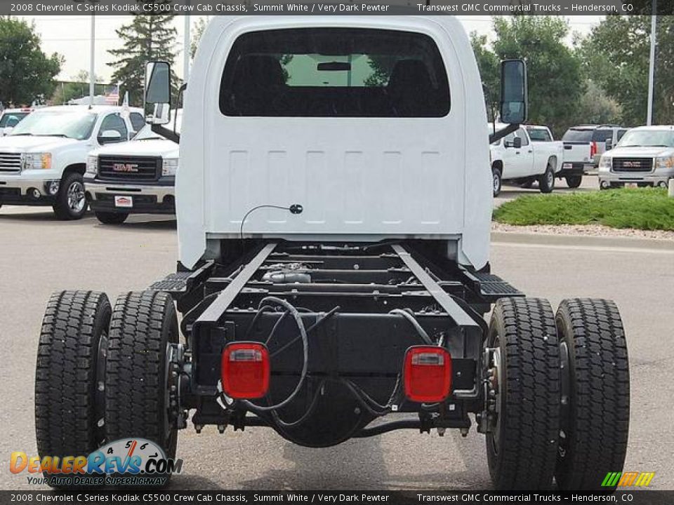 2008 Chevrolet C Series Kodiak C5500 Crew Cab Chassis Summit White / Very Dark Pewter Photo #6