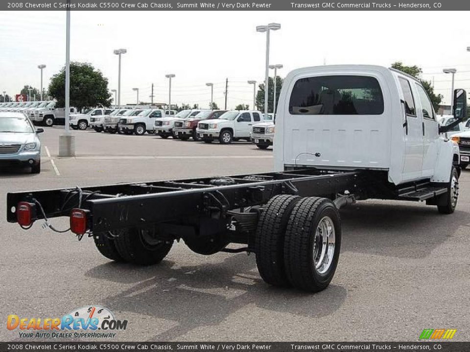 2008 Chevrolet C Series Kodiak C5500 Crew Cab Chassis Summit White / Very Dark Pewter Photo #7