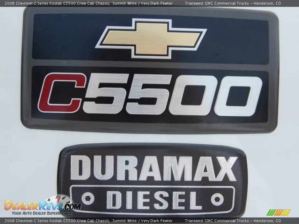 2008 Chevrolet C Series Kodiak C5500 Crew Cab Chassis Summit White / Very Dark Pewter Photo #15