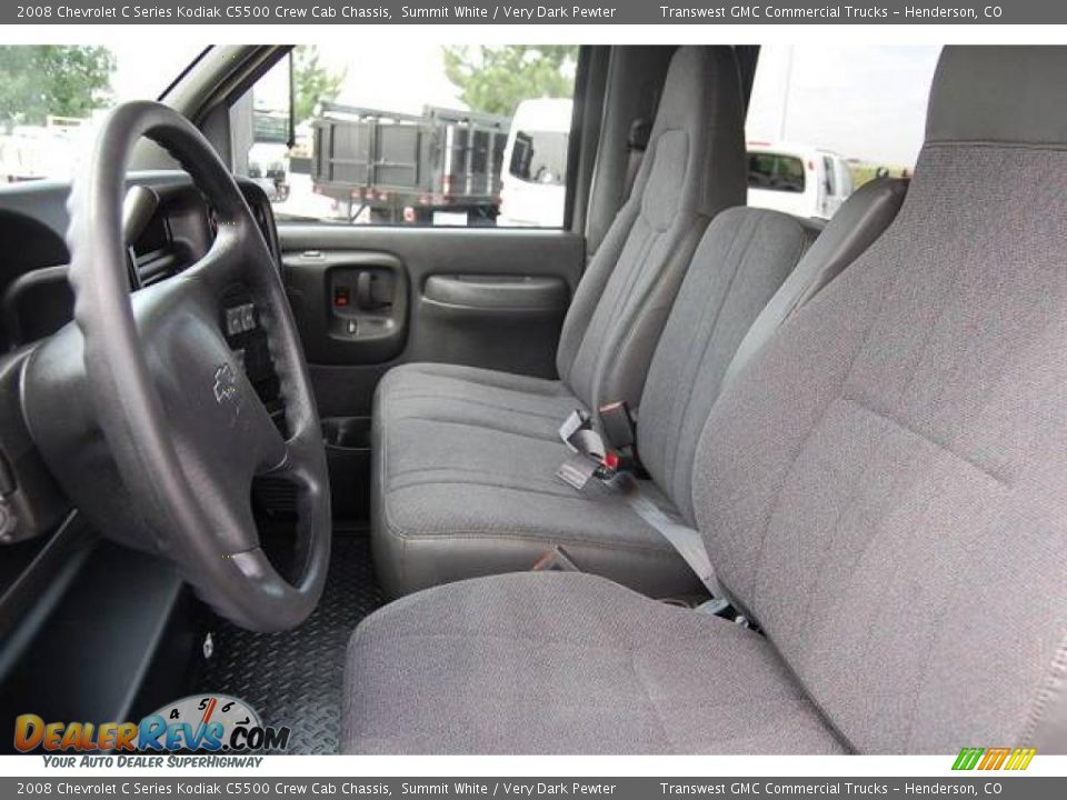2008 Chevrolet C Series Kodiak C5500 Crew Cab Chassis Summit White / Very Dark Pewter Photo #16