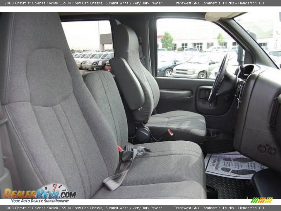 2008 Chevrolet C Series Kodiak C5500 Crew Cab Chassis Summit White / Very Dark Pewter Photo #17