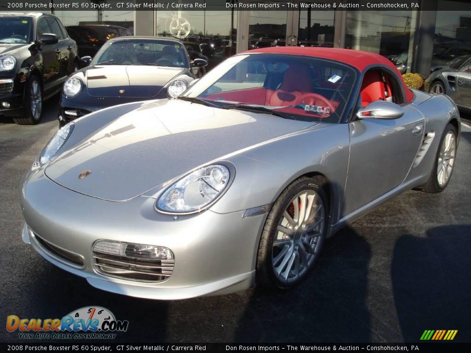 2008 Porsche Boxster RS 60 Spyder GT Silver Metallic / Carrera Red Photo #1