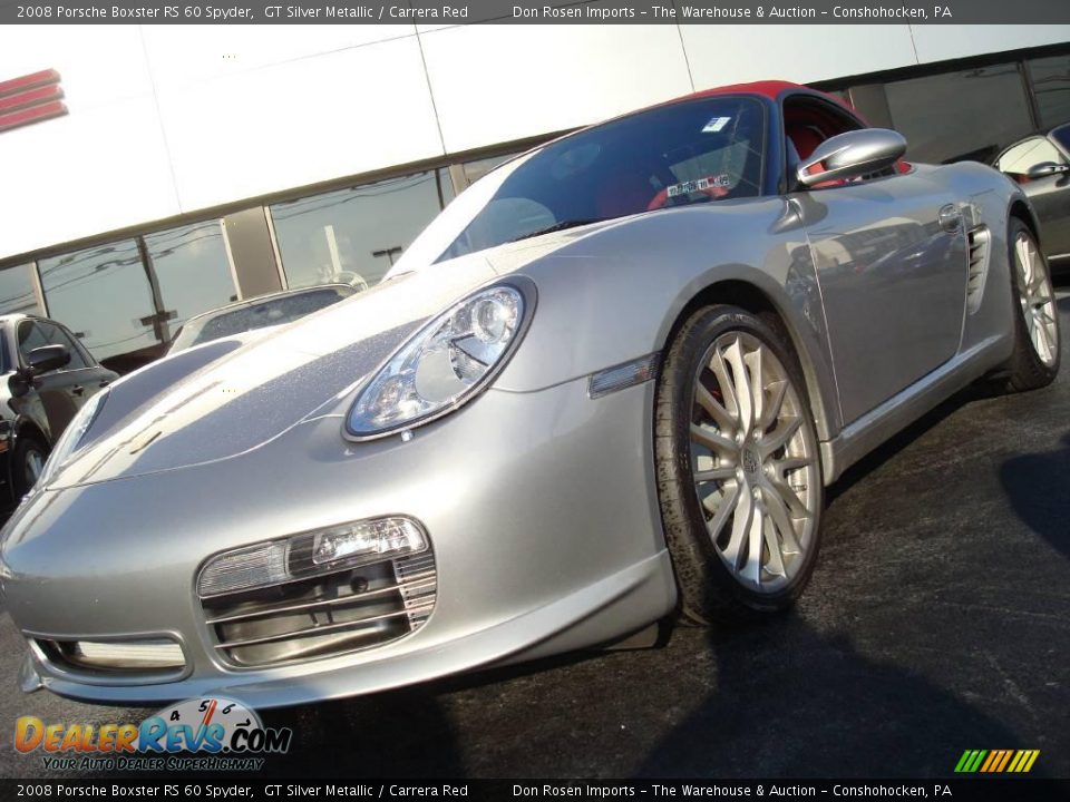 2008 Porsche Boxster RS 60 Spyder GT Silver Metallic / Carrera Red Photo #2