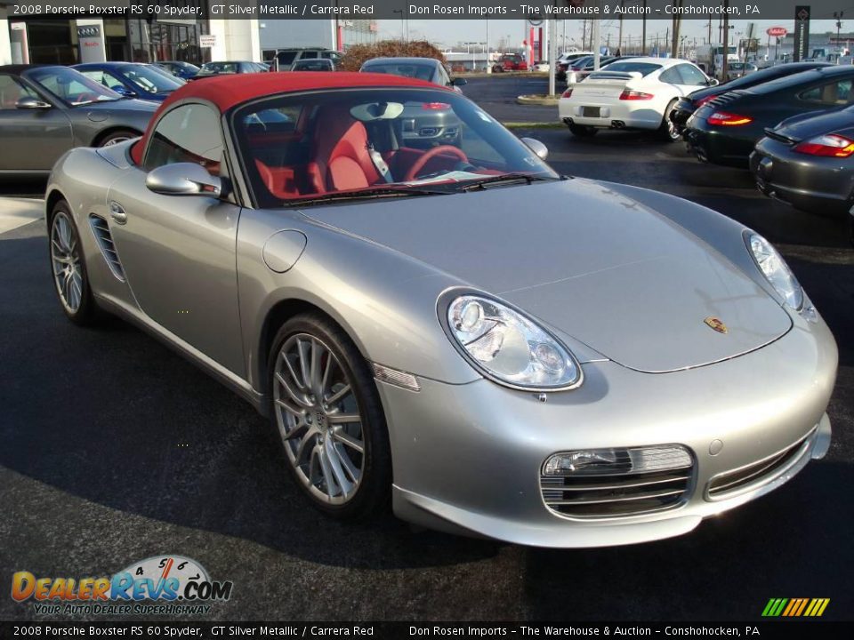 2008 Porsche Boxster RS 60 Spyder GT Silver Metallic / Carrera Red Photo #4