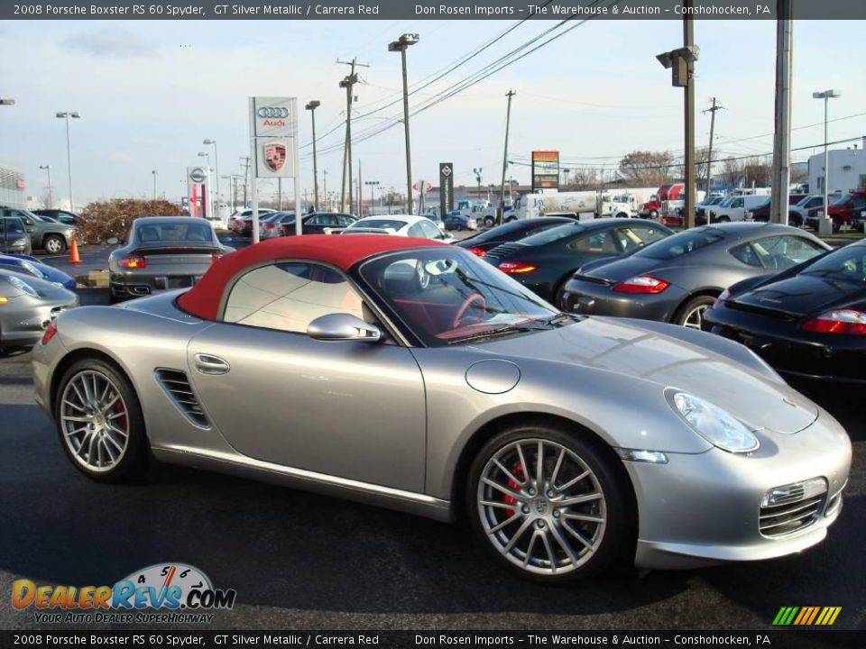 2008 Porsche Boxster RS 60 Spyder GT Silver Metallic / Carrera Red Photo #5