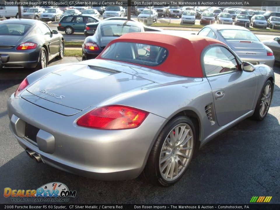 2008 Porsche Boxster RS 60 Spyder GT Silver Metallic / Carrera Red Photo #6