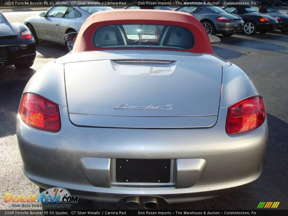 2008 Porsche Boxster RS 60 Spyder GT Silver Metallic / Carrera Red Photo #7