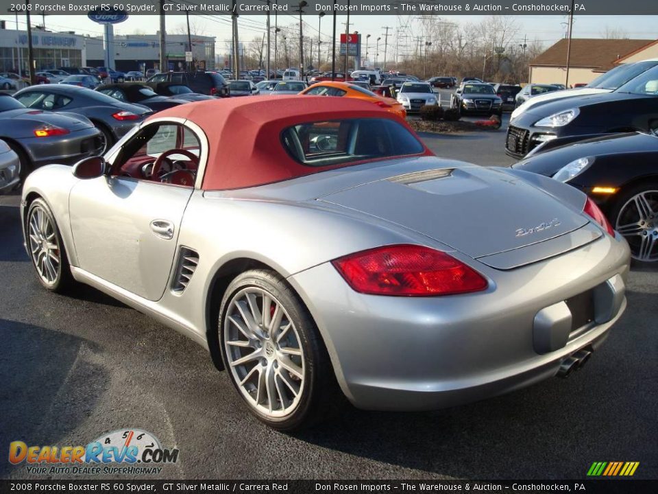 2008 Porsche Boxster RS 60 Spyder GT Silver Metallic / Carrera Red Photo #8