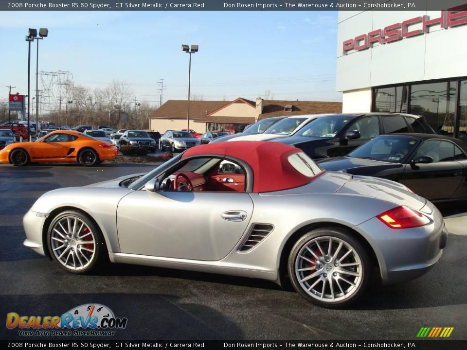 2008 Porsche Boxster RS 60 Spyder GT Silver Metallic / Carrera Red Photo #9