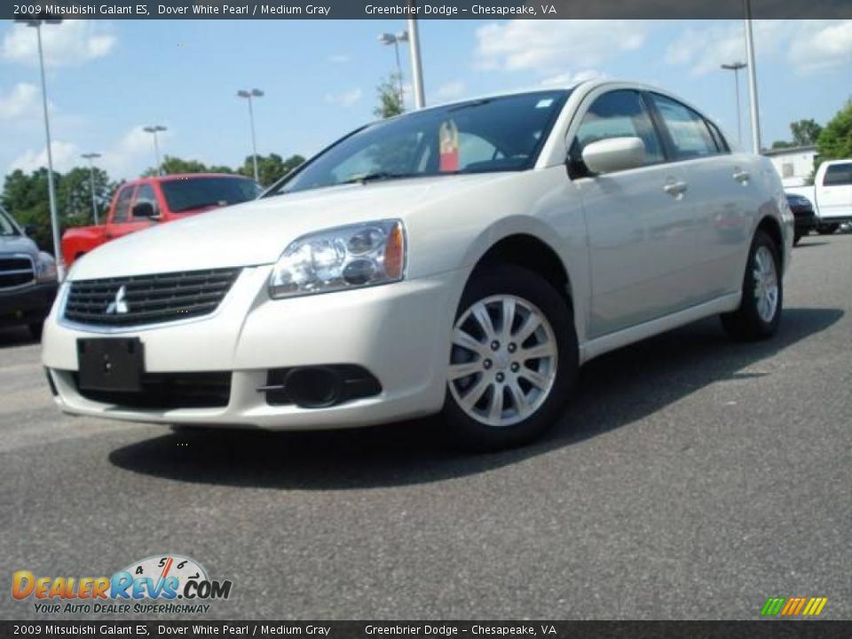2009 Mitsubishi Galant ES Dover White Pearl / Medium Gray Photo #1