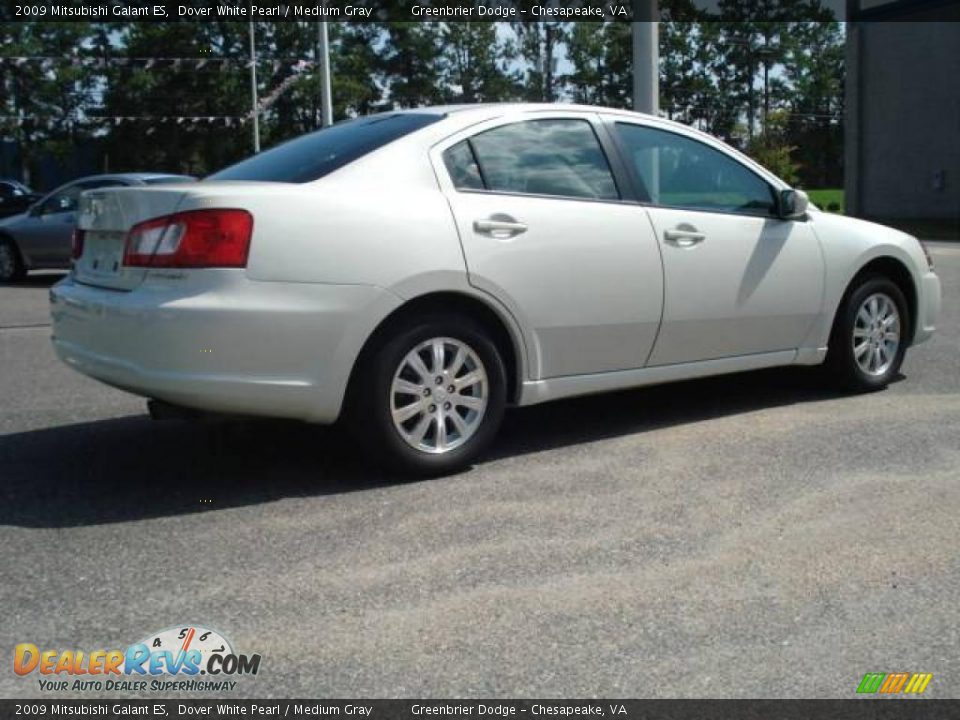 2009 Mitsubishi Galant ES Dover White Pearl / Medium Gray Photo #6